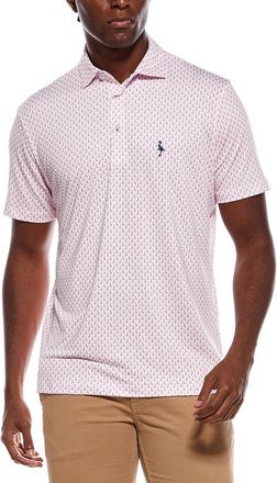 Tailorbyrd Tailorbyrd Flamingos Printed Performance Polo Shirt