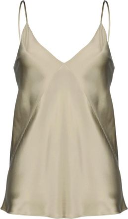 Max Mara Sleeveless Tops - Dames - Tops zonder mouwen - Beige - 2XS - Satijn - Tops