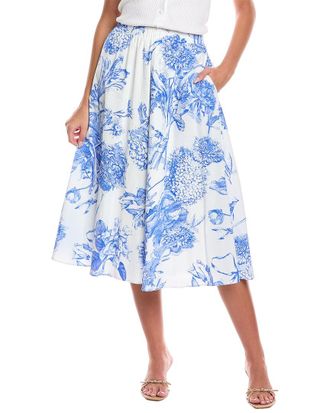 T Tahari Print Maxi Skirt