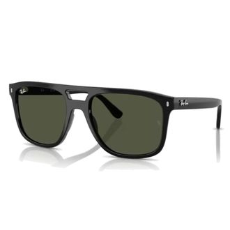 Ray-Ban Rb 2213 Zonnebril- Zwart Montuur Groene Glazen - unisex - Zonnebrillen - Zwart - 58 MM - Accessoires