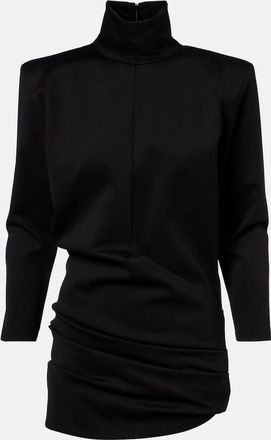 The Attico Draped turtleneck jersey minidress