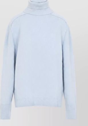 Carven cashmere fine-knit ribbed turtleneck long-sleeve sweatshirt