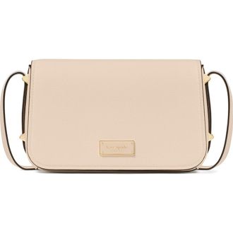 Kate Spade New York small liv pebble leather flap crossbody bag in Milk Glass at Nordstrom Rack