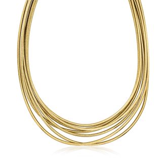 Ross-Simons Italian Multi-Strand Flex Necklace With 18kt Gold Over Sterling Clasp