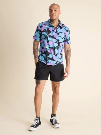 Chubbies The Fluorescent Funk Polo Shirt Mens Multi Leaves Collared JDM2424