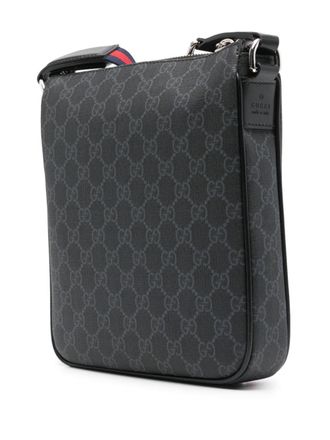 Mens black gucci messenger bag hotsell