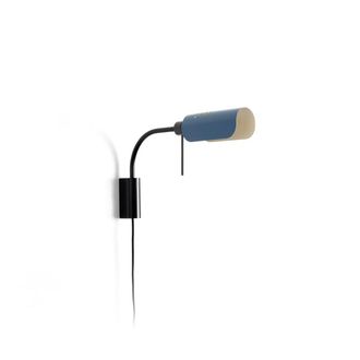 Netlighting Martinica Small Reading Wall Light Black Blue 1x E27