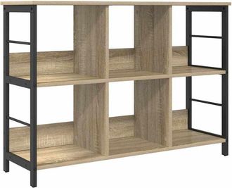 vidaXL Bookshelf Sonoma Oak 102 x 32 x 72.5 cm Engineered Wood vidaXL