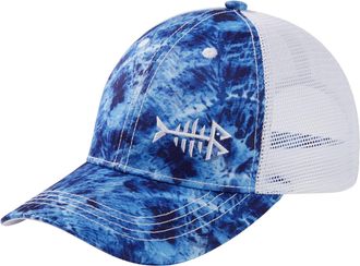 Bassdash Altimate Fishing Hat Mesh Back for Men Women Adjustable Baseball Trucker Cap Blue Camo
