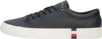 Tommy Jeans Embl&eacute;matiques Luxe Sneakers - Heren - Sneakers - Zwart - 40 EU - Leer - Schoenen
