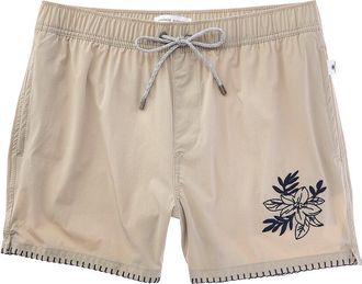 Vintage Summer Swimwear Vintage Summer Embroidered Swim Short