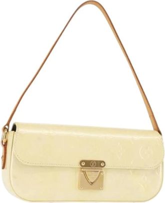 Louis Vuitton Pre-owned Vintage Schoudertas van Lakleer - Dames - Vintage Schoudertas - Beige - ONE Size - Leer - Vintage