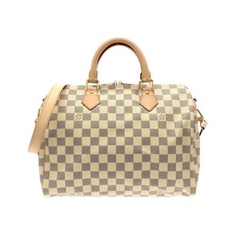 Louis Vuitton Azur Damier Azur Damier Azur Coated Canvas Boston Bag (Pre-Owned)