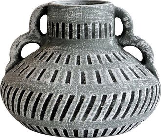 TOV Furniture Tov Furniture Earthenware Aztec Wide Flower Vase