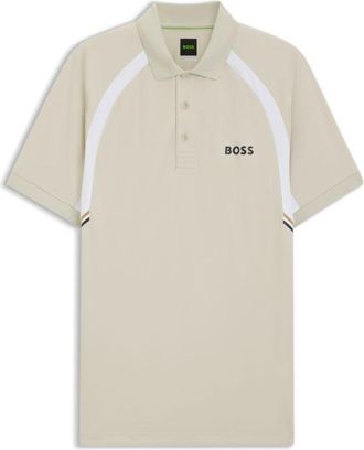 BOSS Quick-dry slim-fit polo shirt with four-way stretch