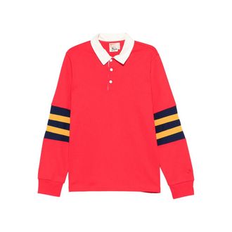 Champion Stripe-detail Long-sleeve Polo Shirt