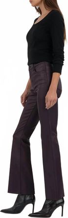 Kut from the Kloth Stella Coated High Rise Flare Pants In Sangria