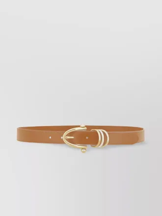 Chlo&eacute; circular brass diamond-tipped double loop belt