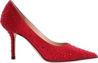 Jimmy Choo London Royal Red Mix Love 85 Pumps, Brand Size 35 ( US Size 5 )