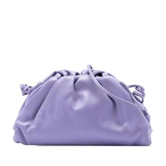 Bottega Veneta Pre-owned Mini Pouch - Dames - Pre-owned - Paars - Maat: ONE Size Leer