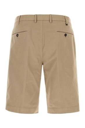 Pantaloni Torino Mens Beige Stretch Cotton Bermuda Shorts Y045 Exterior: Elastane