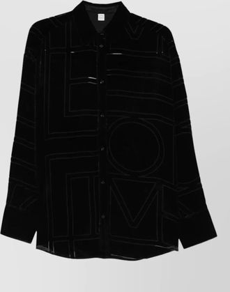 Toteme silk blend long sleeve pajama shirt