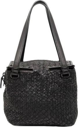 Bottega Veneta Pre-owned Handbags, female, Black, Size: ONE SIZE Pre-owned Leather Carry Bag