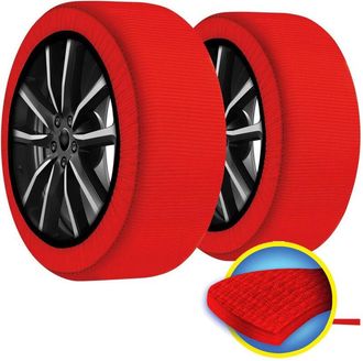 Trade Shop Trade Shop - Set 2 Fundas De Nieve Aprobadas Cadenas De Autom&oacute;viles En Tela 3d Para Una Gran Adherencia