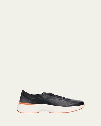 Santoni Mens Bounce Lambskin Runner Sneakers