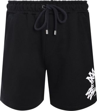 Amiri logo-print track shorts - men - Cotton - S - Black