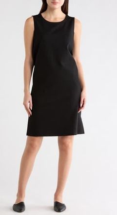 Eileen Fisher Jewel Neck Shift Dress in Black at Nordstrom Rack, Size Xx-Small