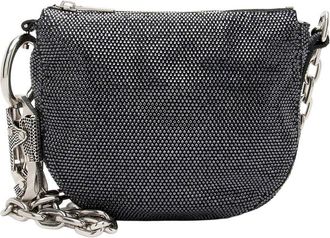 Burberry Blue Suede Crystal Knight Mini Shoulder Bag (Authentic Pre-Loved)