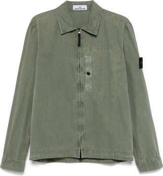 Stone Island Overhemd met Compass-logopatch - Groen