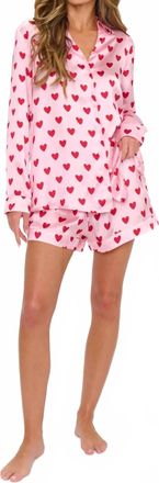 Show me your Mumu Silky Pajama Set In Queen Of Hearts