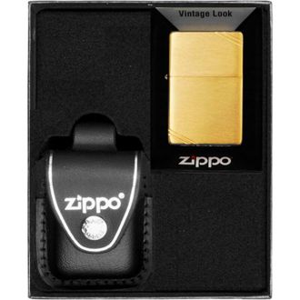 OEM Juego De Encendedores Zippo De Lat&oacute;n Vintage Cepillado, Regalo N.&ordm; 3