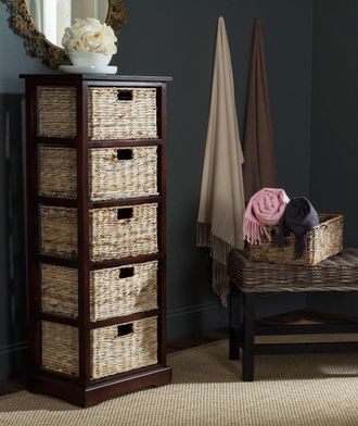Safavieh Vedette 5 Wicker Basket Storage Tower
