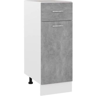 vidaXL Drawer Bottom Cabinet Lyon Concrete Grey 30x46x81.5 cm Engineered Wood vidaXL