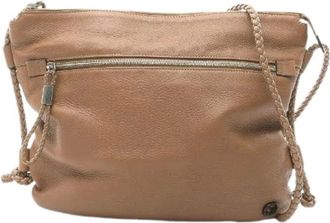 Gucci Pre-owned Cross Body Bags, female, Brown, Size: ONE SIZE Pre-owned Leather Interlocking G Shoulder Bag