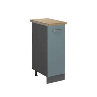 Vicco Armario De Farmacia R-line, Gris Azulado, 30 Cm, Et Roble