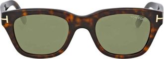Tom Ford Snowdon Green Square Ladies Sunglasses FT0237 52N 52