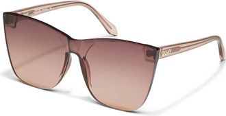 Quay Womens Come Thru 144Mm Gradient Cat Eye Sunglasses In Doe/ Brown Fawn