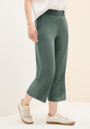 Cecil Jerseyhose CECIL Style Neele, Damen, Gr. L (42), N-Gr, gr&uuml;n (balmy khaki), Jersey, Obermaterial: 95% Viskose, 5% Elasthan, bequem 3/4-L&auml;nge, Hosen Jer