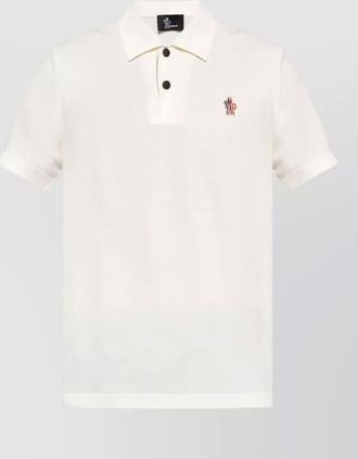 Moncler polo shirt nylon silk short sleeves