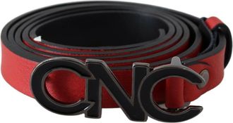 Costume National Reversible Leather Logo Womens Belt