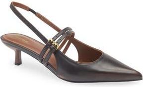 Reiss Isla Pointed Toe Slingback Sandal in Chocolate at Nordstrom Rack, Size 6.5Us / 37Eu