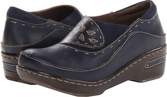 L'Artiste by Spring Step Burbank Womens Clog Shoes Navy : EU 38 (US Womens 7.5-8) M, Leather