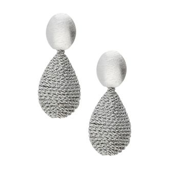 Lott. Gioielli Ce Si Threated Teardrop L - Dames - Oorbellen - Grijs - ONE Size - Accessoires