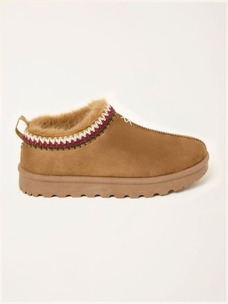 Fat Face FatFace Lyra Tan Brown Mule Slipper