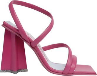 Chiara Ferragni Sandalen met hoge hak - Dames - Sandalen met hakken - Roze - 39 EU - Leer - Schoenen