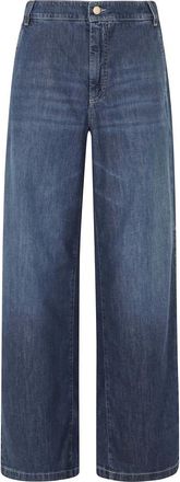 Max Mara Jeans, Dames, Blauw, 4Xs, Katoen, Gelato Wide Jeans
